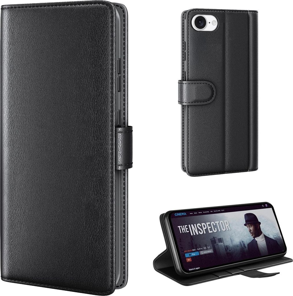Echtleder Handyhülle für Apple iPhone 16e Lederhülle Cover Produktbild 