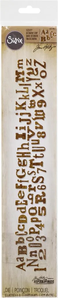 Sizzix 2118724007 DecoStrip Alphabet Matrice de Découpe Thinlits