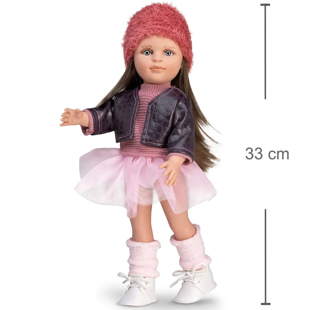 Poupée Lena 33 cm cheveux bruns à coiffer et habiller pour enfant