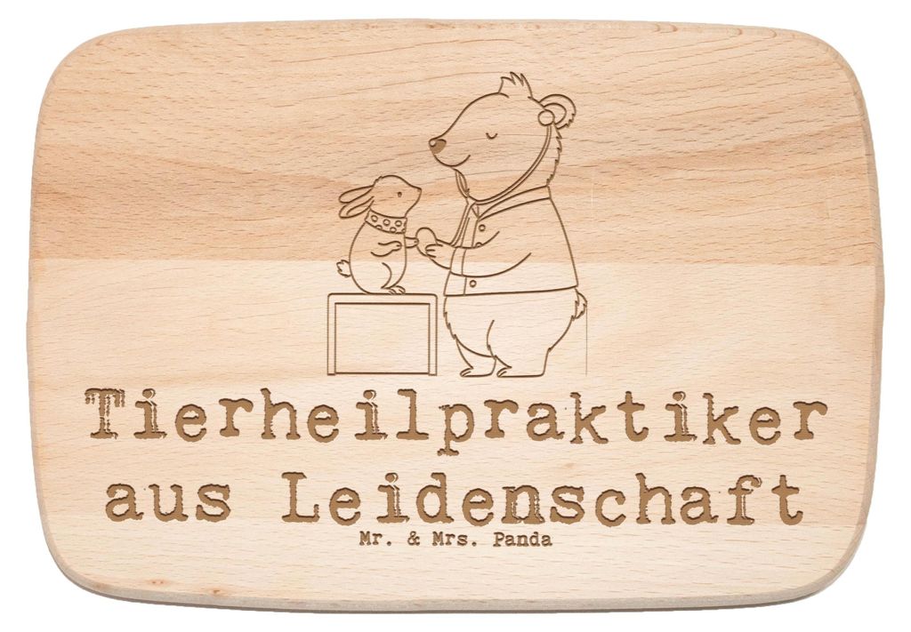 Mr. & Mrs. Panda Holz Frühstücksbrettchen Tierheilpraktiker Leidenschaft - Transparent - Geschenk, Holzbrett, Schneidebrett, snackbrett, jausenbr...