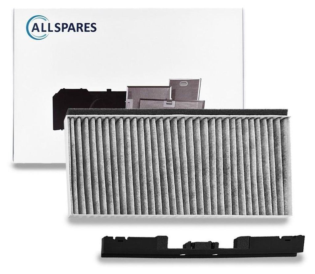 A product shot of an air filter and its packaging.