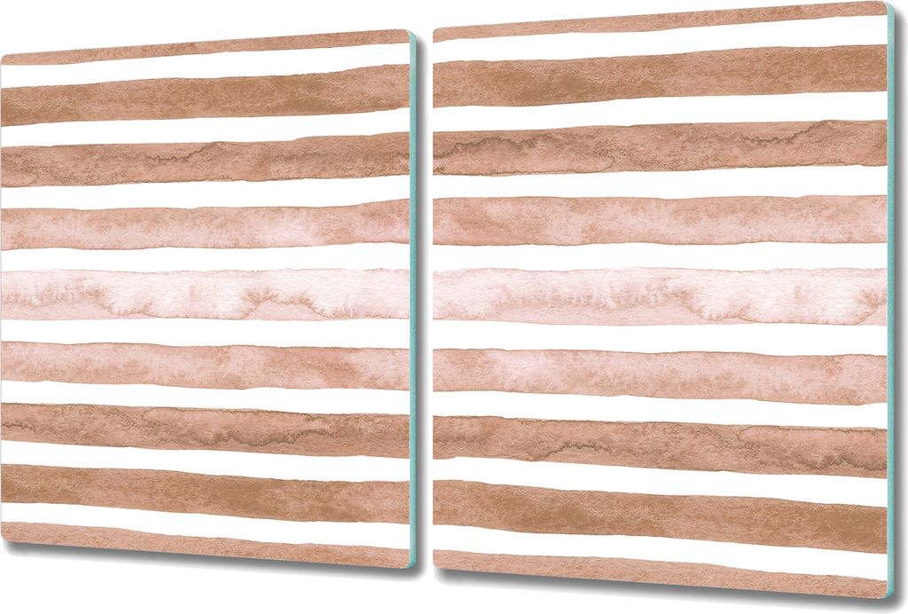 Glas-Herdabdeckplatte Glaskeramikkochfeld-Abdeckung Spritzschutz - 2x 40x52 cm - Zarte Blumensträuße