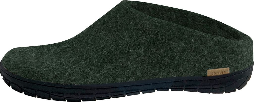 glerups Naturkautschuksohle Schwarz Pantoffeln Natürliches Produktbild 