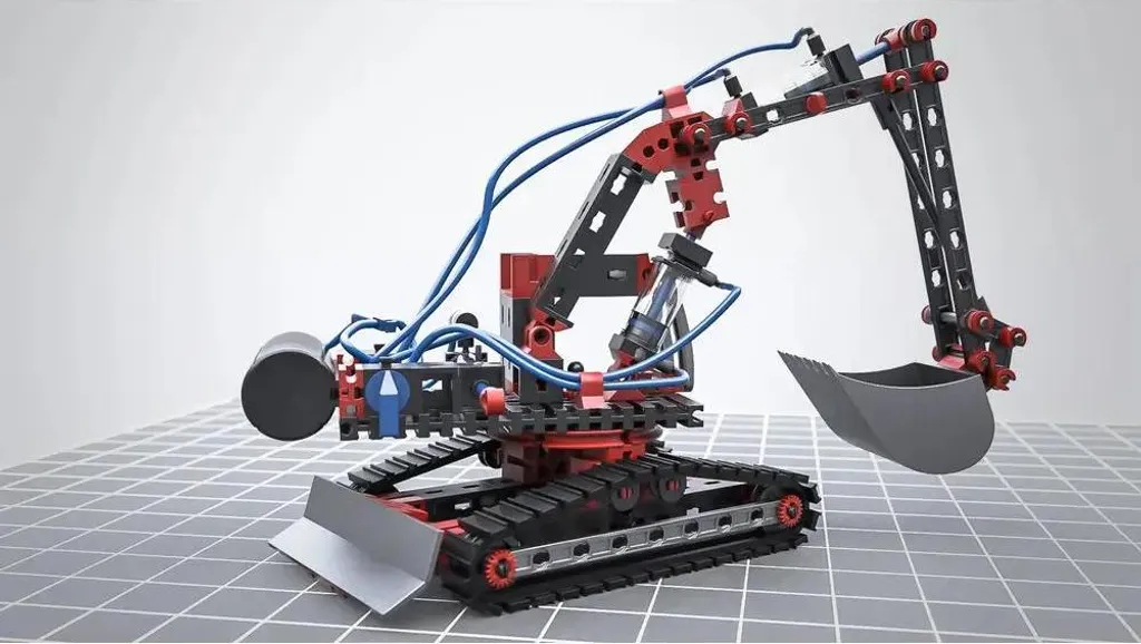 Kit Pneumatic Power fischertechnik avec Vérins et Compresseur Manuel - 22