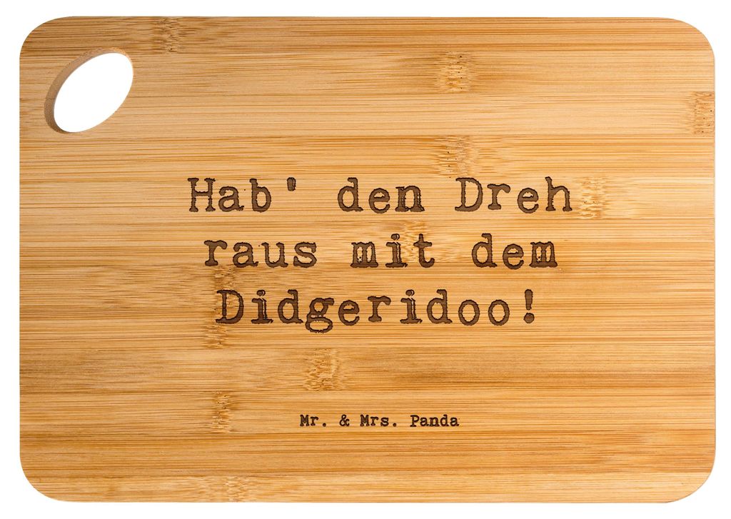 Mr. & Mrs. Panda Frühstücksbrett Spruch Didgeridoo Dreh - Transparent - Geschenk, traditionell, Musikinstrument, Instrument, Schneidebrett, Musik...
