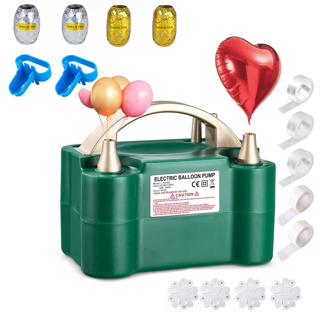Elektrische Ballonpumpe 600W mit Doppelduese Automatik und Produktbild 