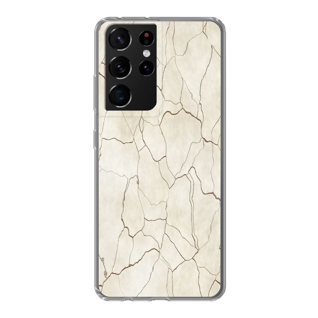 MuchoWow Handyhülle Schutzhülle Hülle für Samsung Galaxy S21 Ultra Marmor - Chic - Muster Silikon Softcase Handy Hülle - Mobiltelefon