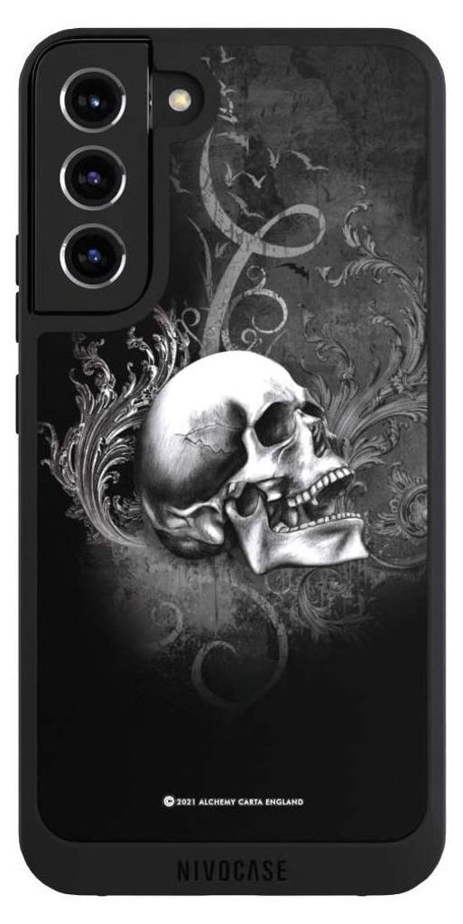 NIVOCASE Handyhülle für Samsung Galaxy S22+ Hülle NIVOpure Case Schwarz Gothic Schädel Totenköpfe