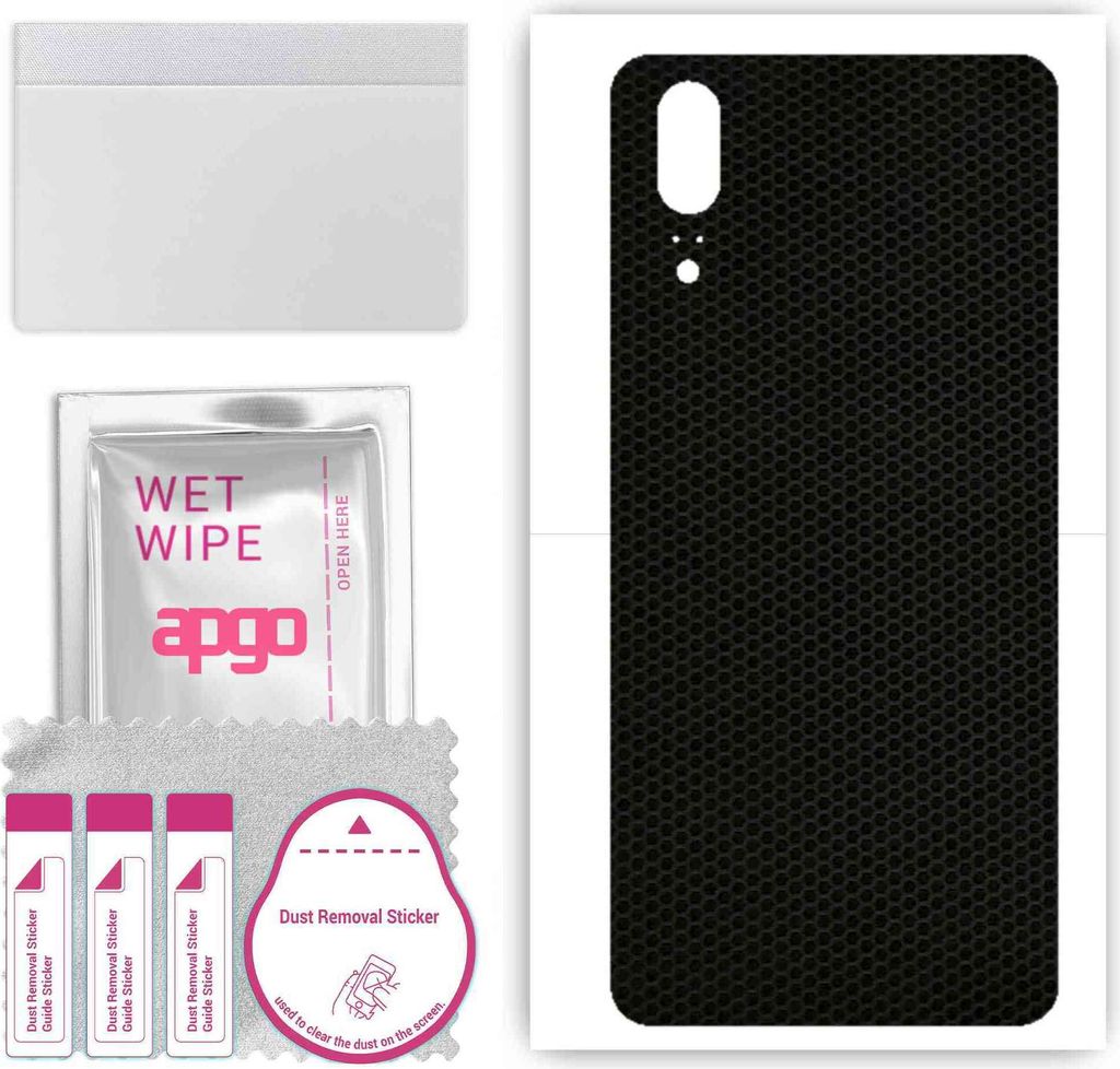 apgo Rückseite Schutzfolie, Skin, kompatibel mit Huawei P20, Hinten Displayschutzfolie aus Vinylfolie, kratzfest, einfache Montage - Matrix