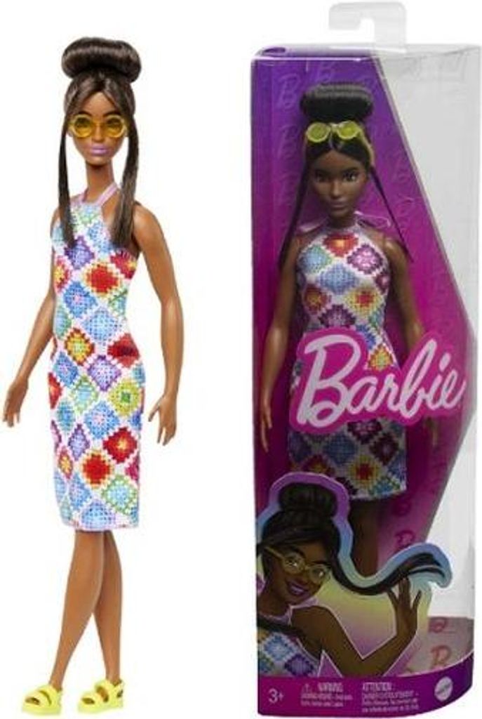 Barbie Fashionistas Puppe mit glamourösem Dutt Produktbild 