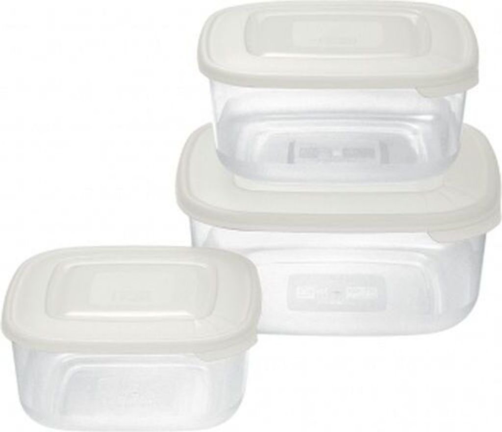 Box-Set 3-tlg., 2,5l, 1,5l, 0,95l, quadratisch weiß, Zdjęcie produktu 