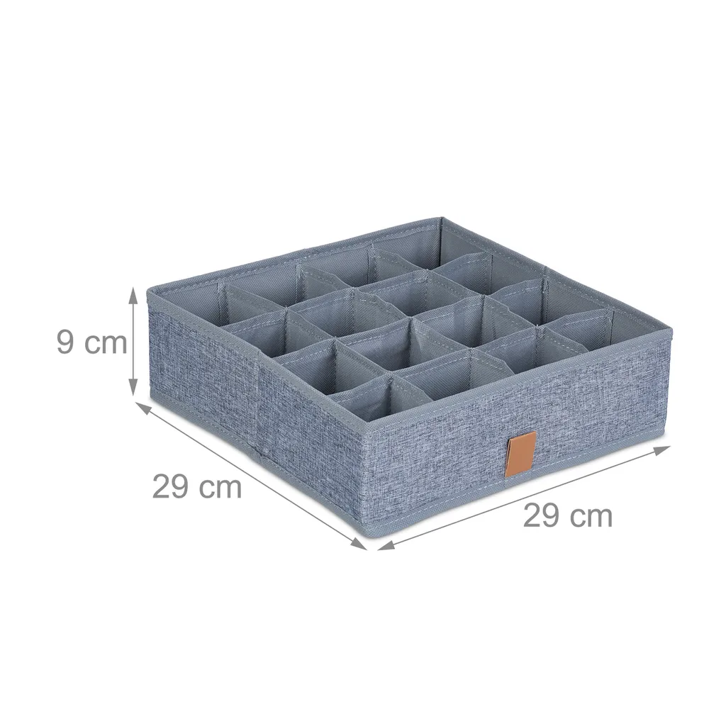 Set 4 Organizer Pieghevoli Per Lenze (King/Queen) In Tessuto Lino Con Finestra - Contenitori Per Biancheria Da Letto E Cuscini - 2