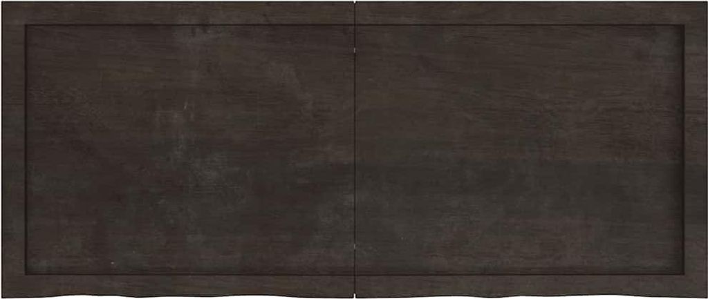 vidaXL Wandregal Dunkelbraun 120x50x(2-4)cm Massivholz Eiche Behandelt