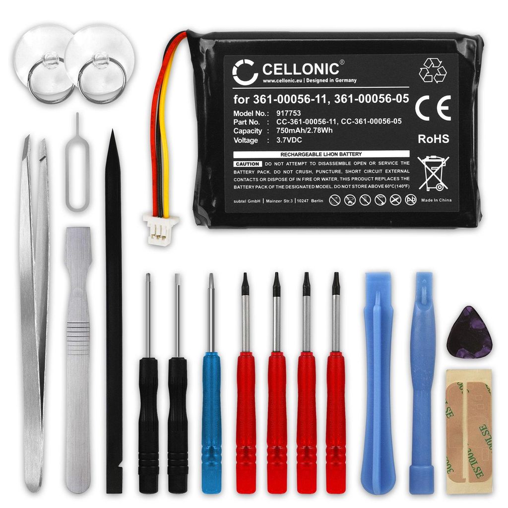 CELLONIC Batterie compatible avec Garmin nüvi 40, 52, 2689, Image du produit 