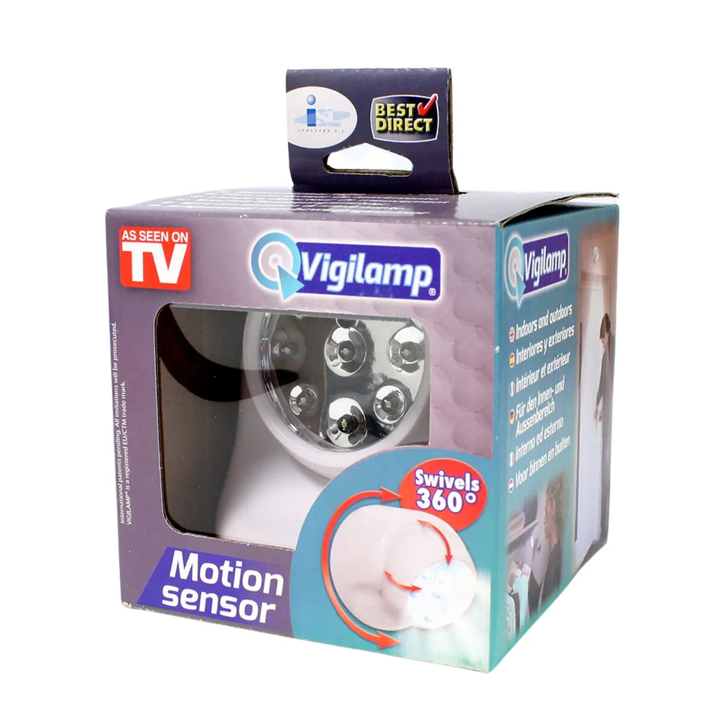 Lampe détecteur de mouvement magnétique à intensité réglable blanc chaud - 12