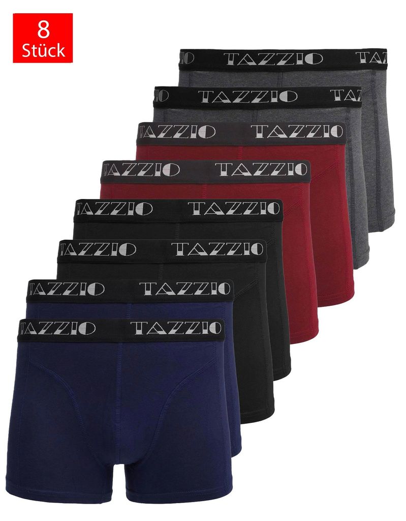 Tazzio Herren Boxershorts 8er Pack BS1000 (Mix Farben, M) Produktbild 