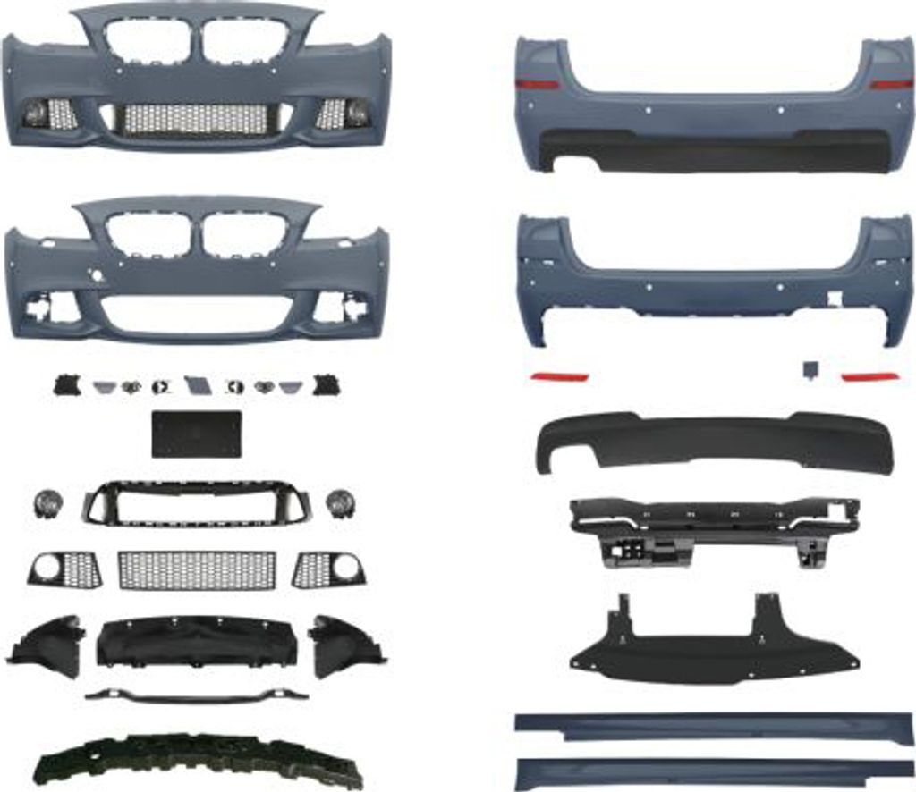 AN 550i 550d Umbau Sport-Bodykit Front Seite Heck passend für BMW 5er F11 Touring Serie & M-Paket 10-13