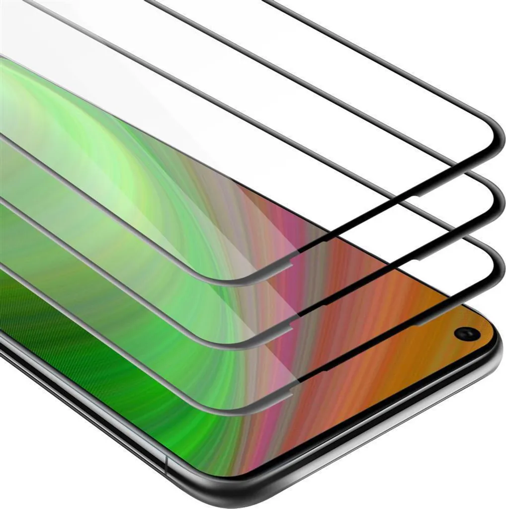 Cadorabo 3x Vetro Temperato Huawei NOVA 5i PRO Nero - Protezione Totale