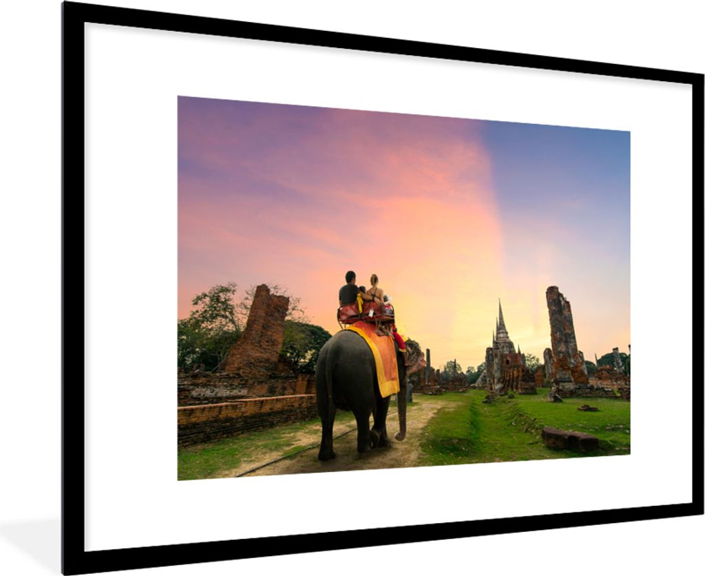 MuchoWow® MuchoWow® Gerahmtes Poster Elefant - Tiere - Dorf Produktbild 