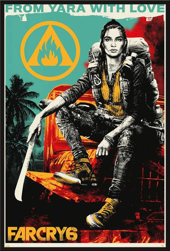 Poster Far Cry 6 Encadré 61x91cm - Décoration Gaming Shinsuke® Noire