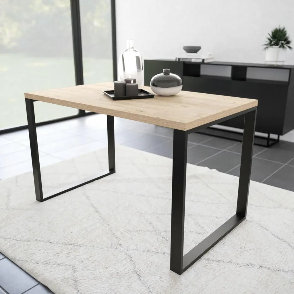Pied de table en métal noir 50x72cm SIMPLE-6x2 pour bureau et console - 4
