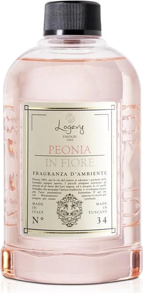 Recharge parfum d'ambiance floral 500 ml Peonia In Fiore notes de rose