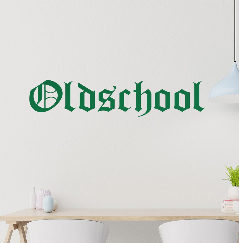 Oldschool Wandtattoo in 6 Größen - Wandaufkleber Wall Sticker - Dekoration, Küche, Wohnzimmer, Schlafzimmer, Badezimmer