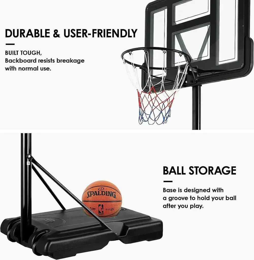 Panier de basket pour adultes et enfants hauteur ajustable pour le loisir