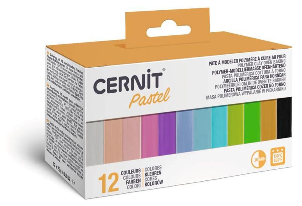 Cernit 12 Miniblöcke 25g Pastell