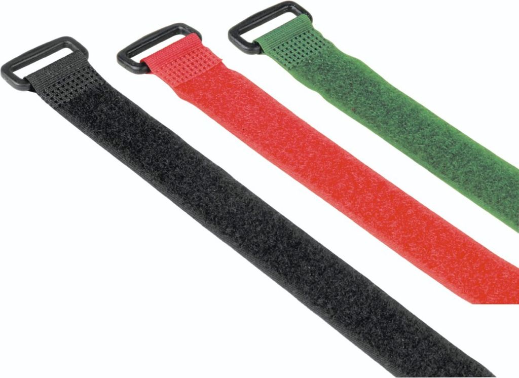 Hama Klett-Kabelbinder mit Öse, wiederverwendbar, 20 x 250 mm, farbig, 9 Stück (00221006)