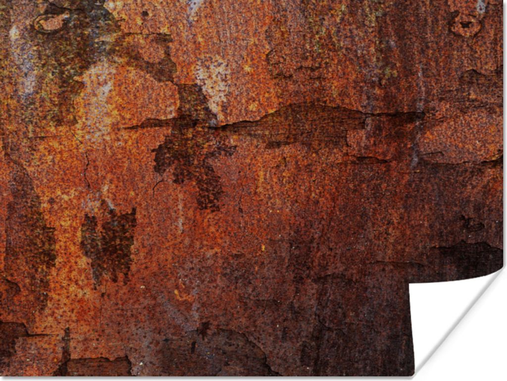 MuchoWow Poster Retro - Rost - Eisen 120x90 cm - Wandbild
