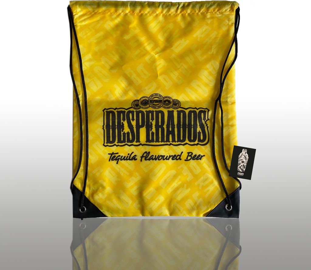 Desperados 5er-Set Rucksack Tasche Sporttasche Bag Tasche Rucksack Turnbeutel Beutel Sportbag Gelb