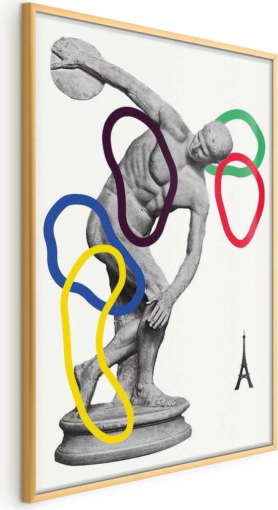 Posterpapier Poster - Collage Graphic - Discus Thrower - Sculpture 60x90 cm Abstrakt n-C-10040-ao-a