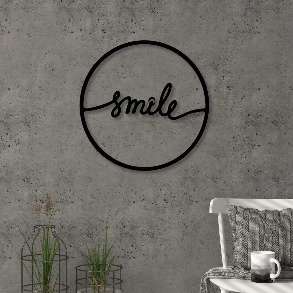 Decorazione-Metallica Wanddekoration N.8 Smile