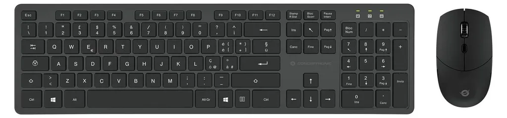 Clavier et souris sans fil Conceptronic ORAZIO01IT Ultra-pratique Noir