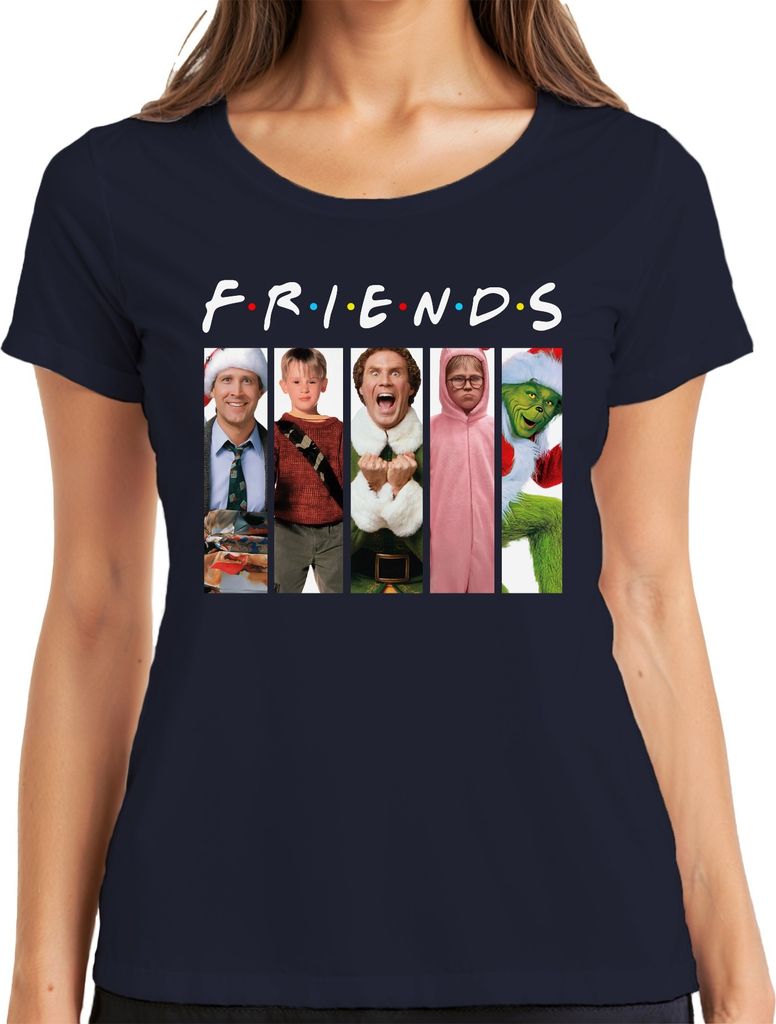 Friends Weihnachtsfilme Kevin Allein Zuhaus Griswold - Weihnachten Christmas Xmas Damen T-Shirt, Navy, L