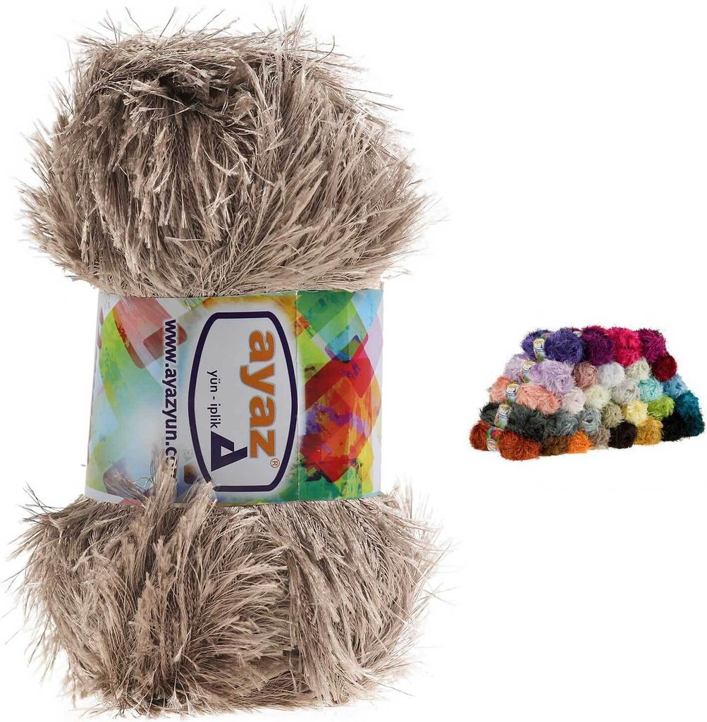 100g Strickgarn Yumos Fransenstrickgarn Strickwolle Produktbild 
