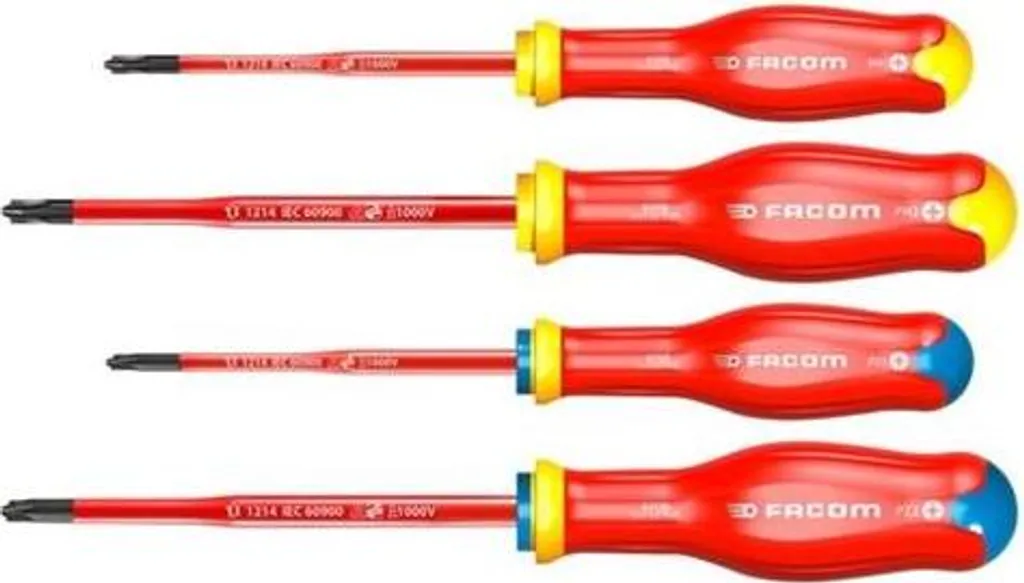 Tournevis PROTWIST 1000V Facom avec manche ergonomique - Lot de 4