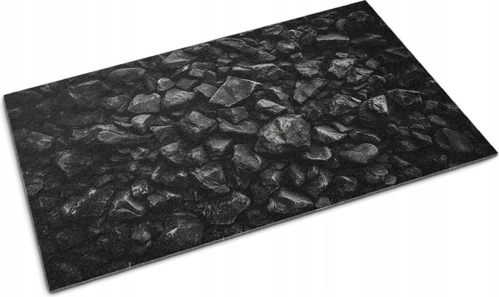 Dekorative moderne bedruckte Fußmatte für draußen 60x40 Dunkle Steine