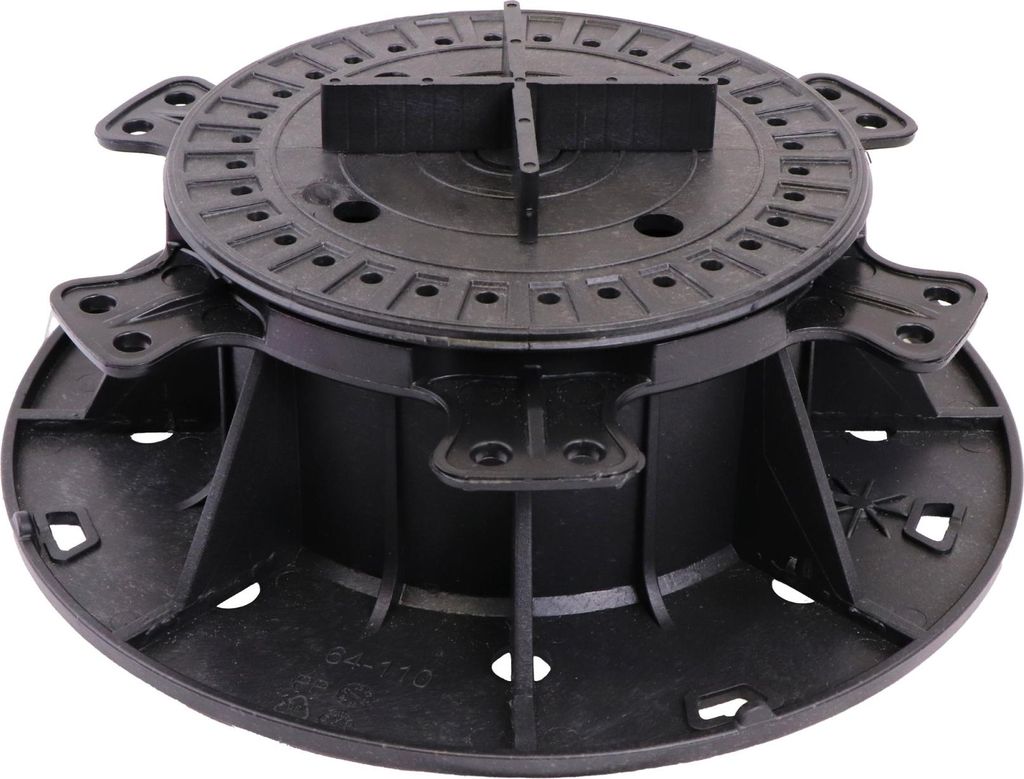 Plattenlager PRO für Beton Stein Keramikplatten Terrassenlager Stelzlager Stellfuß verstellbar : 64-110 mm