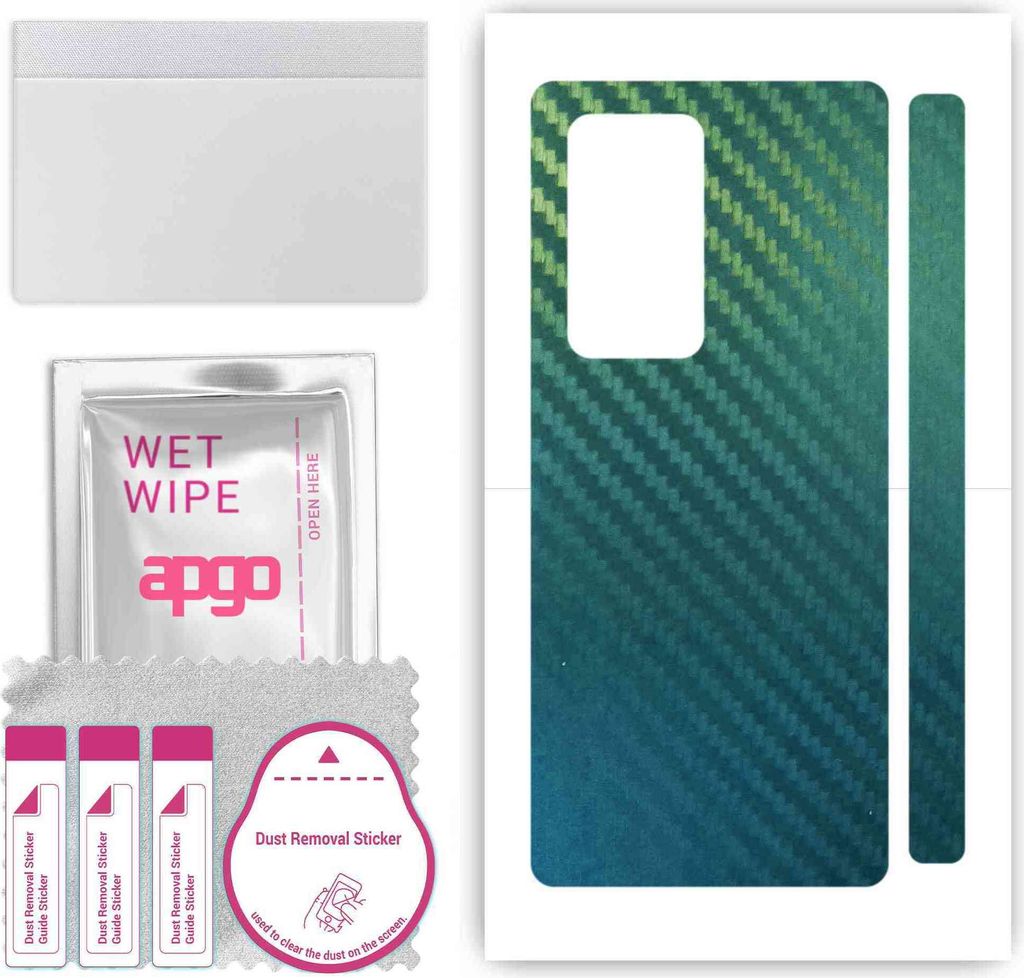 apgo Rückseite Schutzfolie, Skin, kompatibel mit Huawei Mate X2, Hinten Displayschutzfolie aus Vinylfolie, kratzfest, einfache Montage - Kohlensto...