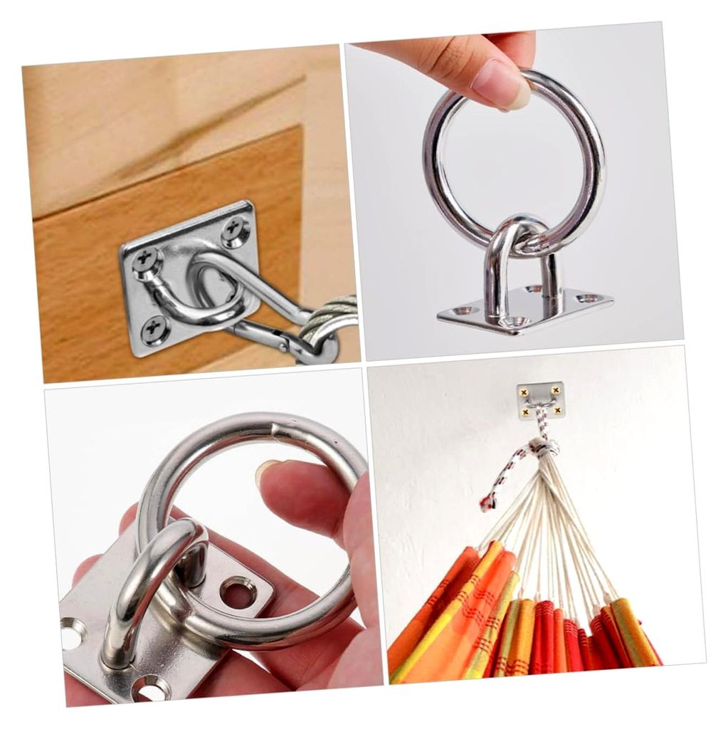 2 Stück Fester quadratischer Türverschluss Pflanzen Deckenhaken industrielle Haken rostfreier Stahl