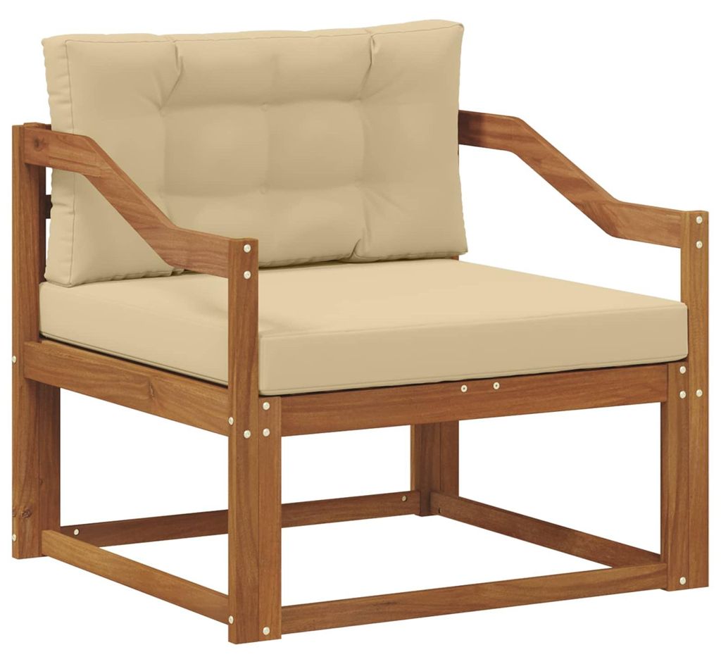 vidaXL Outdoor Mittelsofa Massivholz Akazie Natur