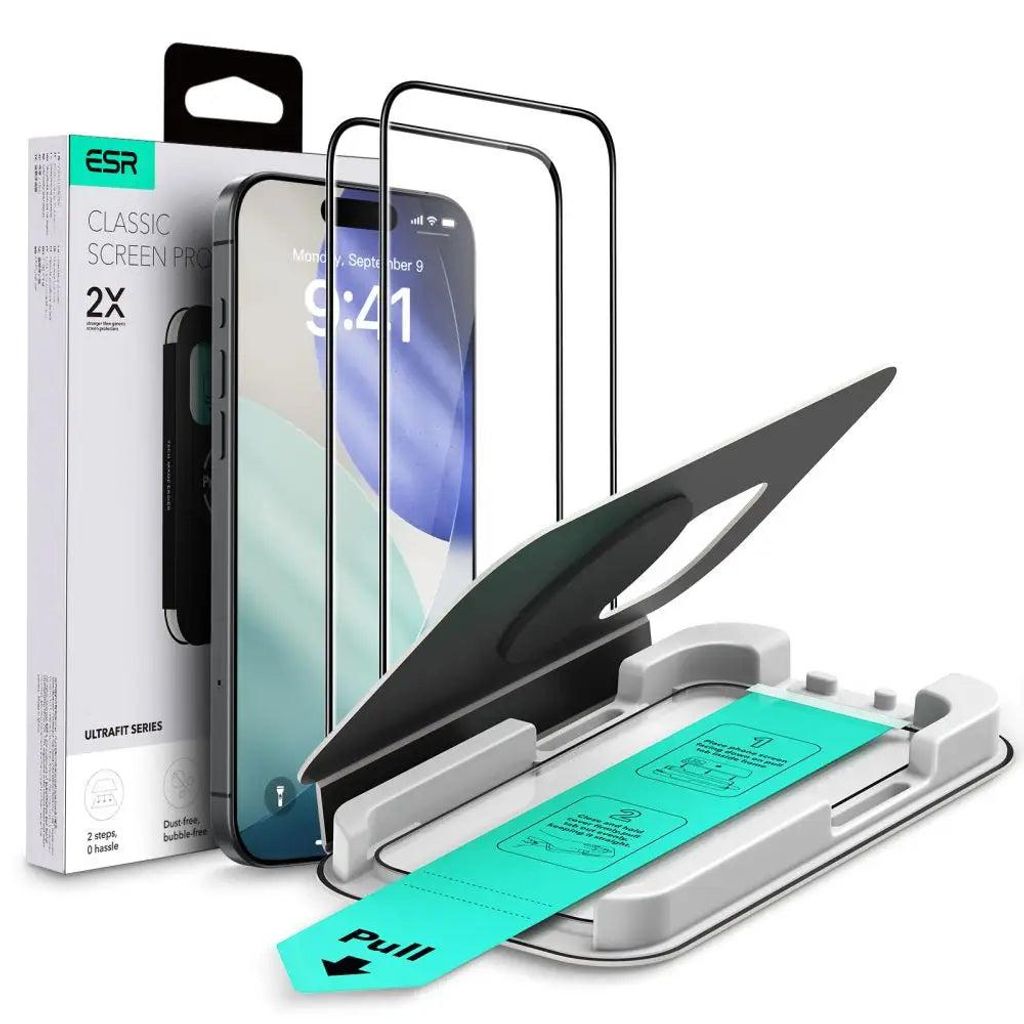 ESR UltraFit temperované sklo 2ks pre iPhone 16 Pro, 17 - Obrázok produktu 