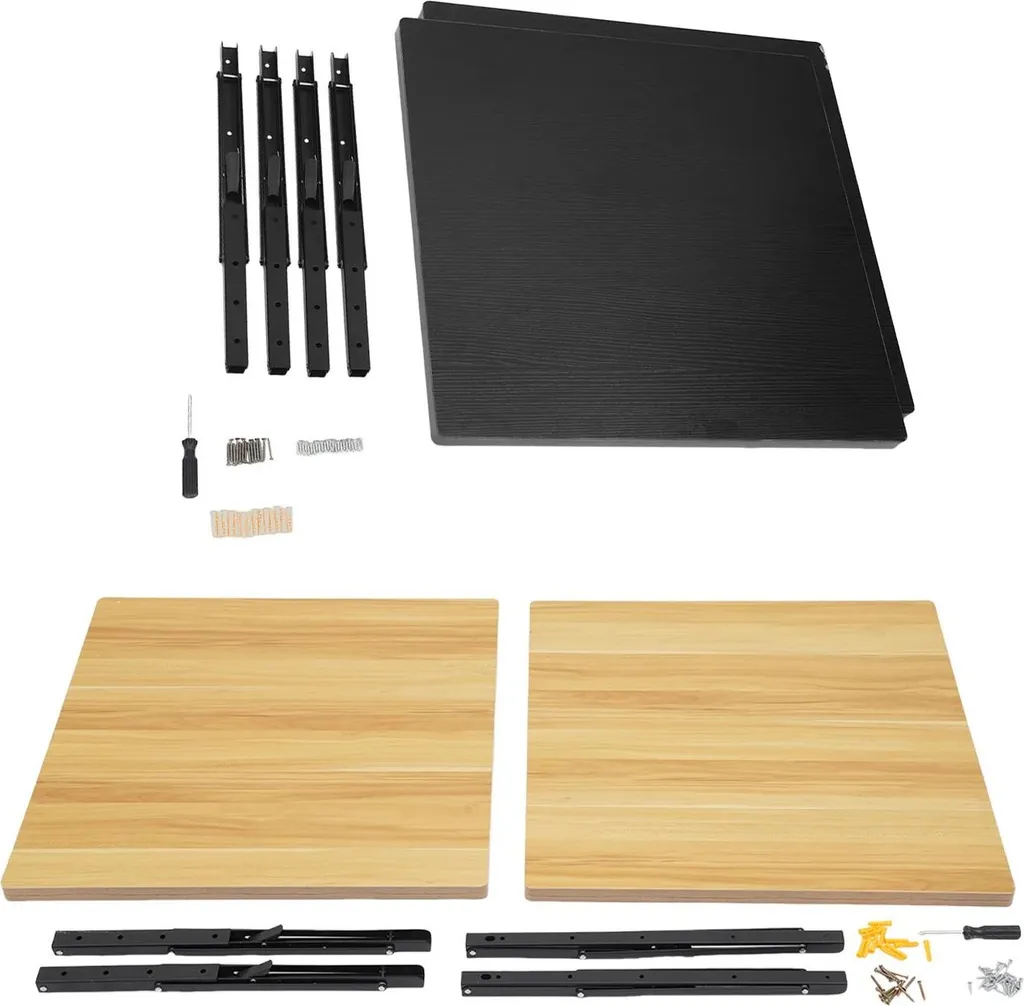 Table pliante murale peu encombrante noire lot de 2 - Solution petit coin - 4
