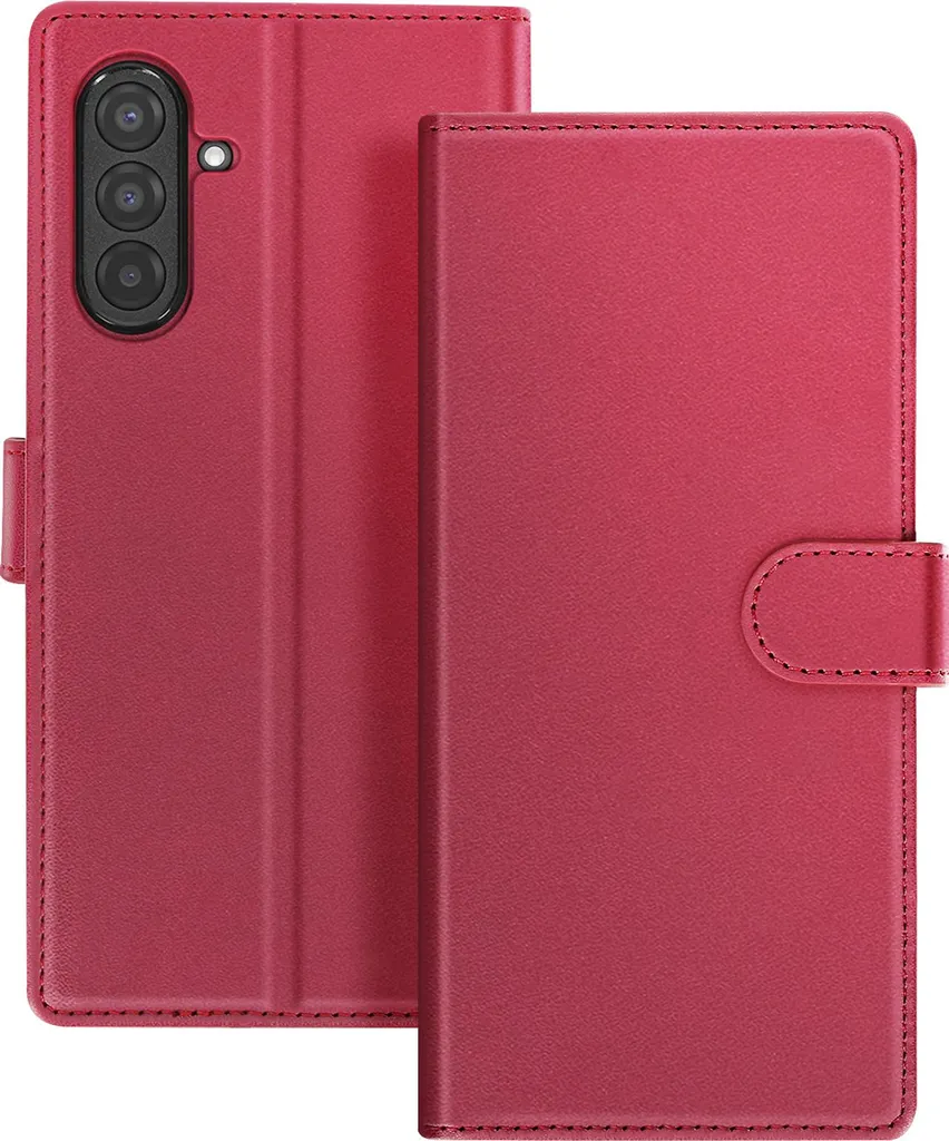 Mayaxess, custodia portafoglio 2 in 1 Redmi 15C con cover, rosso