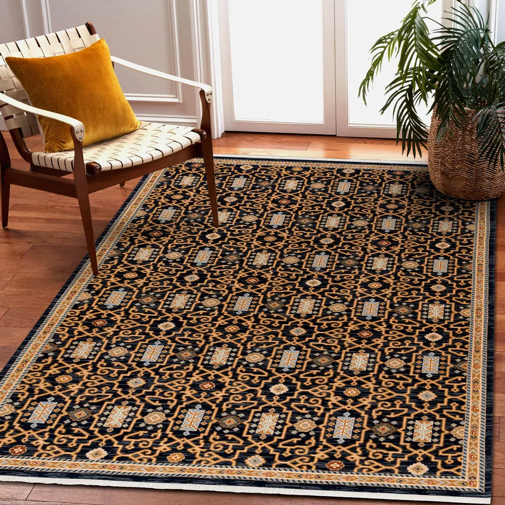 Tapis d'Orient Classique en Laine Keshan Multicolore 80x145 cm Chic