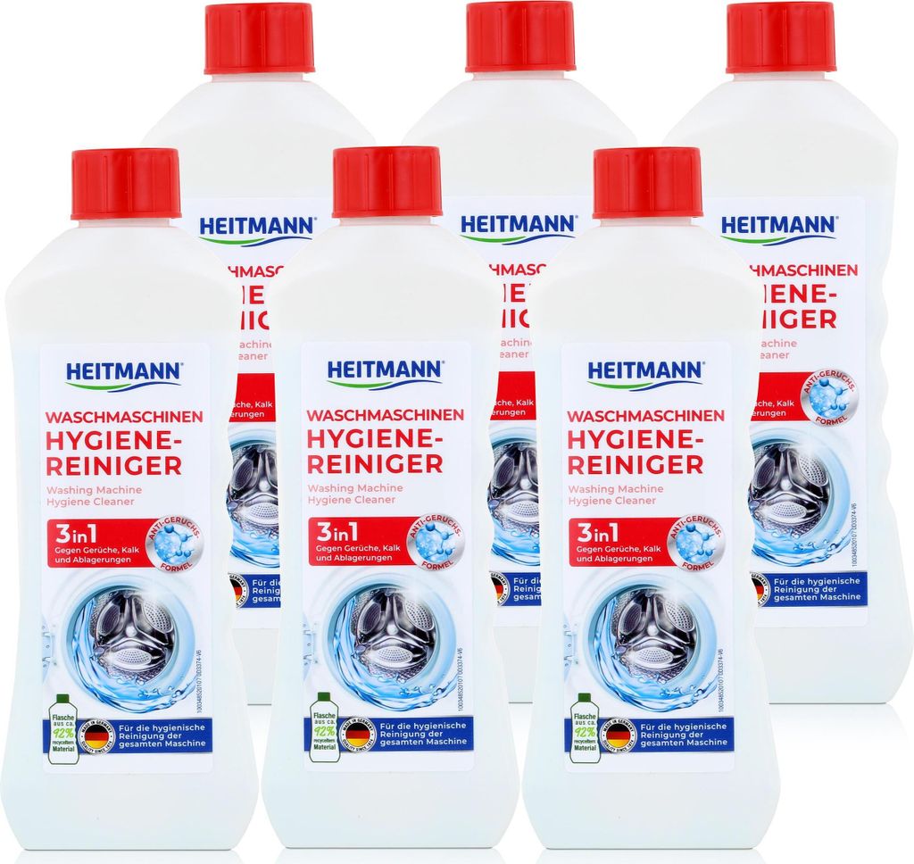 Heitmann Waschmaschinen Hygiene Reiniger 250ml gegen Kalk und Gerüche (6er Pack)