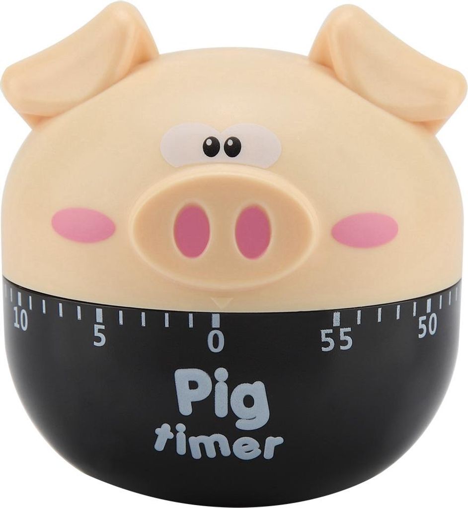 Niedlicher Cartoon-Schweinchen-Küchentimer, mechanischer Timer, Zähler für die Kochzeitmessung