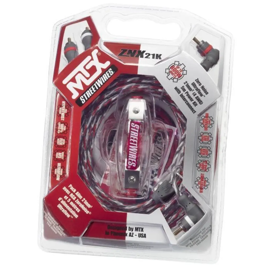MTX Street ZNX21K-Pack Kit de Câblage Amplificateur 21mm2 Complet